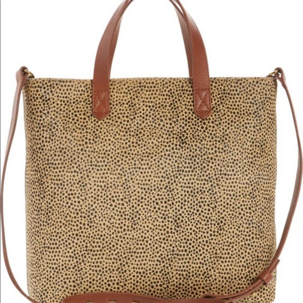 Madewell The Zip Top Small Spotted Calf Hair Transport Crossbody Bag  NWT copy - Picture 4 of 7